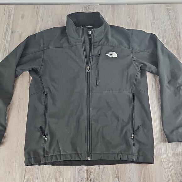 The North Face Jacket Mens Medium Black Zip Pleated Cropped Coat Shell - Picture 1 of 8